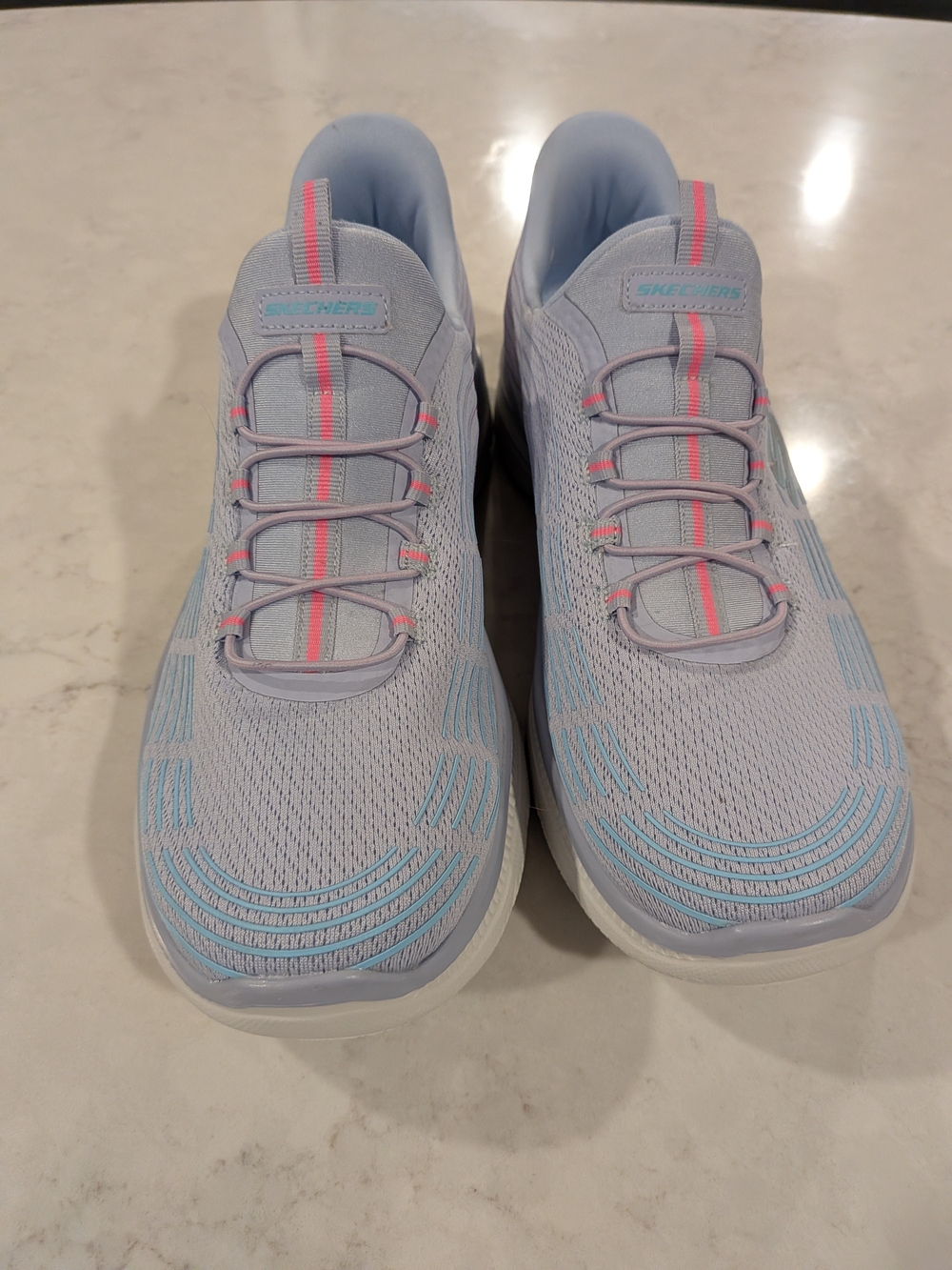 Skechers Unisex Light Blue Slip-On Athletic Sneakers Size 11 New No Box